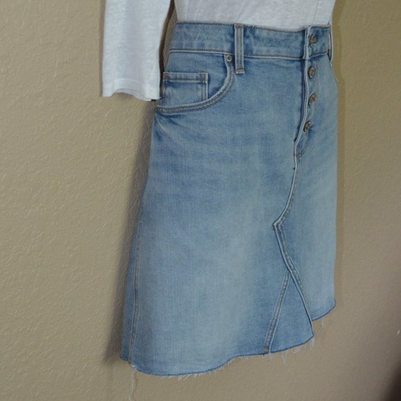Sz 12 Old Navy High-Waisted Button-Fly Denim Skirt - Picture 2 of 10